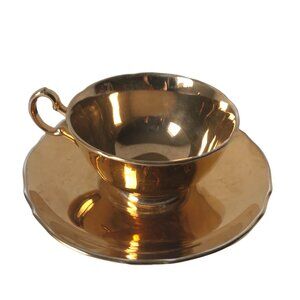 Vintage Royal Winton‎ Grimwades gold color porcelain china cup saucer old money